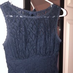 Navy blue lace dress